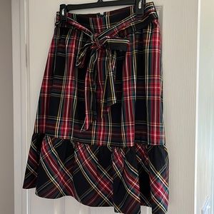 J.Crew plaid skirt. Perfect for Christmas!